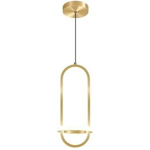 TONFON Creatieve Ring Kroonluchter Moderne LED Hanglamp Gouden Metalen Ring Plafondlamp met Acryl Schaduw for Keukeneiland Woonkamer Slaapkamer Nachtkastje Eetkamer Hal Hanglamp (Color : White Light