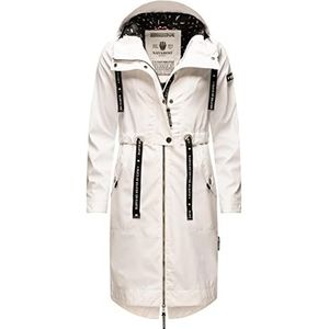 Navahoo Josinaa lichte parka met capuchon voor dames, overgangsjas, XS-3XL, wit, XXL