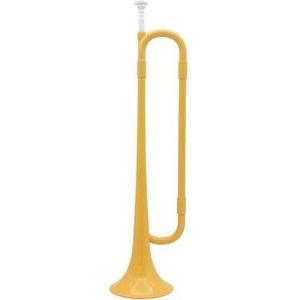 B Platte Bugel Trompet Schoolband Cavalerie Plastic Hoorn Met Mondstuk Messing Muziekinstrument Voor Beginners (Color : Yellow)