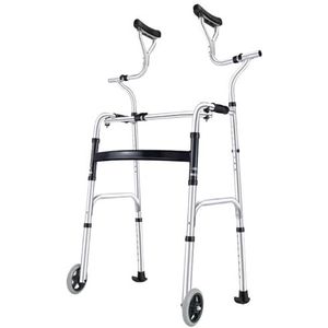 Senioren Staan rechtop, Rollende Wandelaars, Wandelaars, Loopframes, Opvouwbare Oprolbare Rechtopstaande Wandelaars, Medische Rollator Met 2 Wielen, Opvouwbare Draagbare Rollator, Loophulpmi(Size:A)