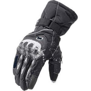 Sporthandschoenen Handschoen Motor Warme Waterdichte Handschoen Outdoor Sport Ski Skate Handschoenen Motorrijder Mountainbike (Color : Black, Size : Large)