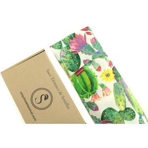 Thermozak van zaden voor magnetron aroma lavendel, oranjebloesem of rozemarijn voor het aanbrengen van natuurlijke droge warmte met wasbare overtrek cactus (rozemarijn, S (23 x 15 cm met overtrek))