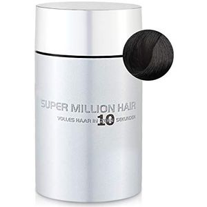 Super Million Hair - Verdichtende haarvezels voor licht haar, haaruitval, 25 g, zwart (1)