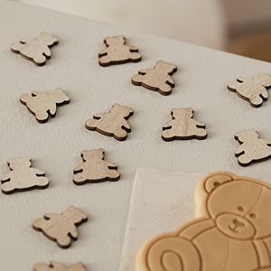 Ginger Ray Teddybeer Baby Shower Houten Tafel Confetti-13g, Taupe, 2,5 x 2,5 cm