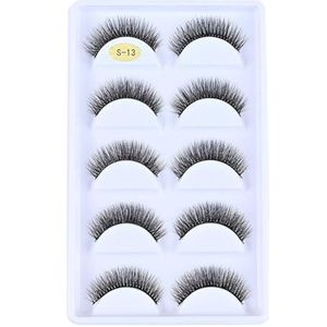 3D 5 paar dunne nep 3D herbruikbare kunstmatige en zachte nep kat handgemaakte korte voor Kerstmis, Cosplay