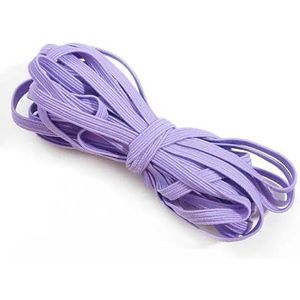 5M 6mm platte elastische band touw rubberen band lijn spandex lint naaien kant trim tailleband draad koord voor doe-het-zelf kledingstuk accessoire-licht paars