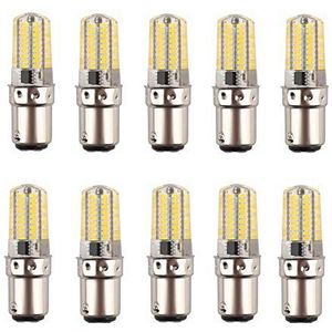 BA15D Bajonetvoet LED Light Bulb 220V, 3W - 30W halogeen lampen Equivalent Vervangt JD Type T4 Clear Bulb for Machine Light 10-Pact WELSUN (Color : Warm white)