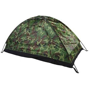 Camping pop-up tent, waterdicht, 1 persoon, outdoor, camouflage, uv-bescherming voor kamperen, wandelen, 200 x 100 x 100 cm