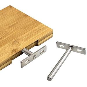 1 paar plankhouders onzichtbaar voor wandmontage, 121 mm, plankdragers voor wandplanken, houten plankhouders [5 inch], onzichtbare zwevende plankhouder, zilver]
