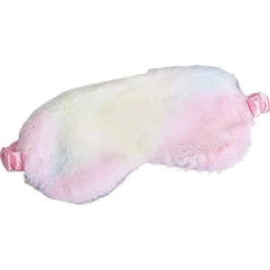 Kleurrijke satijnen nachtelijke oogschaduw cover voor reizen dutje slapen - speciale editie pluizig en comfortabel satijnen slaapmasker - blinddoek (licht kleurrijk)