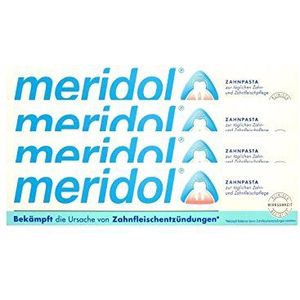 4x meridol tandvleesbescherming tandpasta 75ml tandpasta, witte tanden