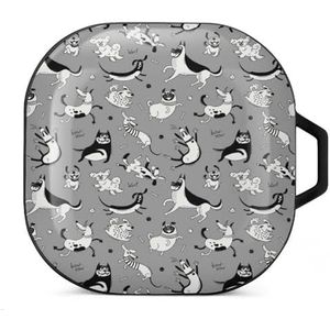 Playing Dogs grappig Lap-dog oordopjes hoesje compatibel met Samsung hard shell beschermhoes zwart-stijl