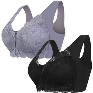 OwkHome Naadloze, Draadloze Push-up Bh For Dames, 2-pack - Plus-size, Volledige Dekking, Zachte Cups For Slaap En Dagelijks Gebruik, Geen Beugels, Comfort(8 Khaki,2X-Large)