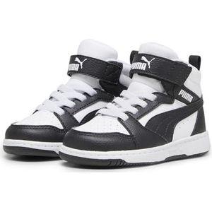 PUMA PUMA Rebound V6 Mid sneakers voor peuters 27 White Black Shadow Gray