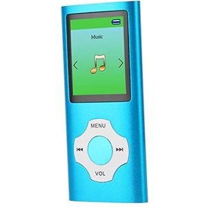 MP3-speler, Draagbare Muziekspeler met FM-radio, Recorder, E-boeklezer, Fotoviewer, 1,8-inch Lcd-scherm MP3-spelerondersteuning 64 GB Uitbreidingskaart voor Hardlopen, Werken (Hemelsblauw)