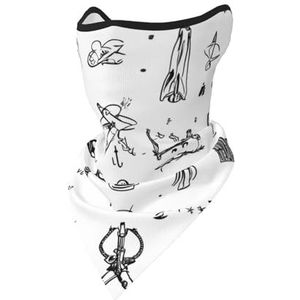 UVBDF Gebarentaal alfabet. Gezichtsbedekking sjaal, ademend voor hardlopen, kamperen, klimmen