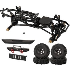 MANGRY Axiale SCX24 AXI00002 Fit for Wrangler Mini Model Auto 1/24 RC Afstandsbediening Klimmen Auto Off-road Auto frame Met Assen Wielnaaf (Color : Black)