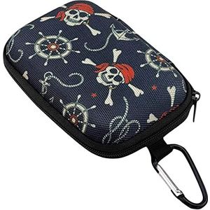caseroxx Hard Case bloedglucosemeter geschikt voor Dexcom G7 / ONE+ in Piraten ontwerp zwart, Diabetes opslag koffer hoes