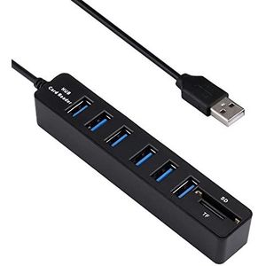 Ziyan USB HUB splitter 6-poorts adapter met MicoSD & SD kaartlezer notebook/laptop/PC/MacBook