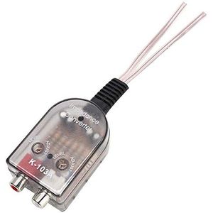 Aramox Auto Audio Impedantie Converter Stero Instelbare Luidspreker Hoog naar Laag Lijn Audio Impedance Converter ABS