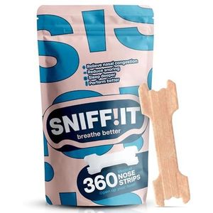 Sniffit Neusstrips - 360 stuks anti-snurk neuspleisters om makkelijker door de neus te ademen - Neusstrips voor een rustige slaap & meer energie - Neusstrips voor een betere ademhaling