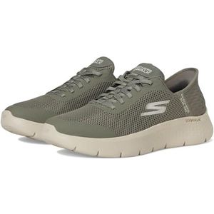 Skechers Go Walk Flex handsfree instappers voor dames, Grand Entry., Olijf, 35.5 EU