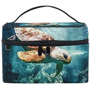 Hengpai Ocean Tortoise Cosmetische Tas Reizen Make-up Trein Gevallen Opslag Organizer voor Vrouwen