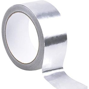Aluminiumfolie Duct Tape Zilver Hittebestendige Tape Aluminium Waterdichte Butyl Tape Zelfklevende Uitlaatpijp Isolatie Tape Gaffer Tape voor Buis Droger Afdichting Repareren, 50 mm x 20 m
