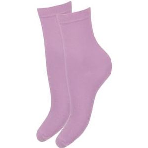 Miena kousen voor vrouwen, katoenen pop-sokken, naadloze en ademende damessokken, zachte, niet-compressieve enkelkousen voor dagelijks comfort, stijlvol, minimalistisch design, poederroze, One size