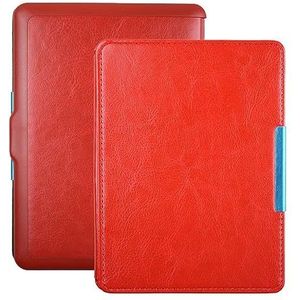 Cover Geschikt for Kobo Glo HD 6.0 ""N437 & Touch 2.0 N587 Business Licht Luxe E-book Lederen Smart cover Case (Color : Red, Size : For Kobo N437)