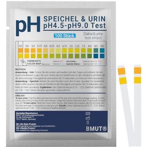 pH-teststrips - 100 Stuks - Voor Urine en Speeksel - Zuur-Basebalans