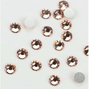 101-133 Koude Fixatie Kristal Cristales Flatback Zilveren Achterkant Niet Hotfix Strass Voor Tassen Schoenen Kleding Telefoon DIY Nail Art-123 Licht Perzik-3.2mm SS12 1440 stuks