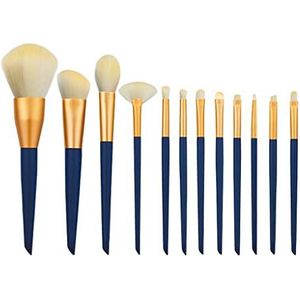 MQPALZKD Make-upborstel 12 sets Zacht haar Lange stok Universele Blush-borstel Losse poederborstel Foundation