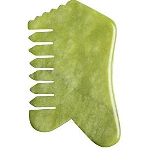 Groene jade massagekam natuursteen gouache schraper hoofd meridiaan schrapen acupunctuur spier ontspannende schoonheid tool 1 stuk (kleur: 3)