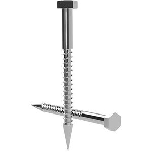 Offgridtec Zeskantschroeven van roestvrij staal voor hout M8 DIN571, corrosiebestendig, zware bevestigingselementen voor bouw, elektronica, autobouw en modulaire installaties (10 stuks, 100 mm)