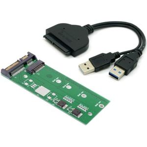 Chenyang M.2 NGFF B/M-Key SSD naar 2,5-inch SATA harde schijf PCBA-converteradapter met USB 3.0-datakabel