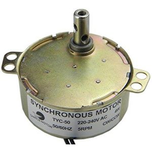 CHANCS Micro-motor TYC-50 220V 5-6RPM CW/CCW Koppel 4.8Kgf.cm Draaischijf-versnellingsbak voor magnetron voor elektrische open haard bekerdraaiers voor bekers
