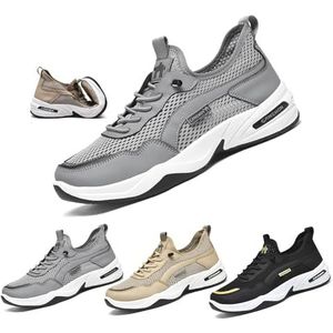 Wandelschoenen met orthopedisch comfort, instapschoenen met steun voor de voetboog, outdoor wandelschoenen voor heren, comfortabele en ademende schoenen(Gray,44 EU)