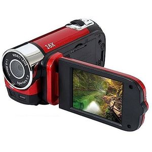 1080P digitale camera 16X zoom 270 graden rotatie camcorder videocamera's for vlog Heldere Gedetailleerde Beelden(Red)