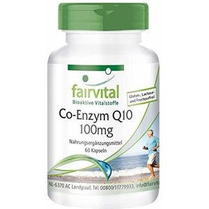 Fairvital | Coenzym Q10 100 mg - hoge dosis - CoQ10 Ubichinon capsules - veganistisch - 60 capsules