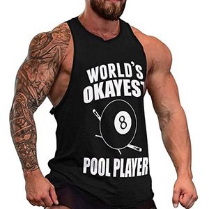 Pool Player Funny Biljart Heren Tank Top Mouwloos T-shirt Trui Gym Shirts Workout Zomer Tee