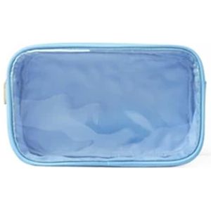 PVC Transparante Tas Clear Travel Storage Organizer Make Up Cosmetische Bag Zakken Transparante Waterdichte Toiletry Bag Clear Tote Bag, Sky Bule, XL