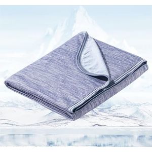 Avoalre Zomer Koeldeken Q-Max＞0,5, Arc-Chill 3.0 Japan Koel Vezel Koeldeken, Zacht en Koel, Dubbelzijdig Ademend, Bevordert de Slaap, 130x170cm, Blauw