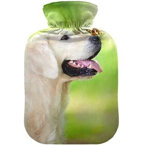 YOUJUNER Warmwaterkruik met Golden Retriever Hondenhoes 2 Liter Grote Warmwaterzak Warm Comfort Hand Voeten Warmer
