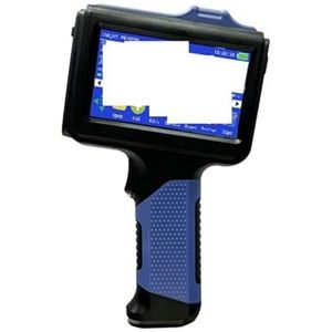 Blauwe handheld inkjetprinter 12,7 mm T-shirt QR-balk batchcode datum logo vervaldatum label draagbare printer,Soepele werking(With 2 ink)