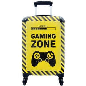 MuchoWow® Koffer - Gaming - Quotes - Controller - Gaming zone - Game - Past binnen 55x40x20 cm en 55x35x25 cm - Handbagage - Trolley - Fotokoffer - Cabin Size - Print