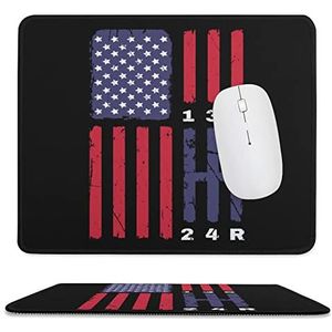 Drag Race Car Racing Amerikaanse vlag muismat antislip muismat rubberen basis muismat voor kantoor laptop thuis 9,8 x 11,8 inch