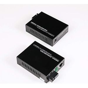 Een paar SC-single-mode gigabit ethernet-mediaconverters 10/100/1000 Mbps bidirectionele single-mode SC glasvezel ethernet-converters met maximaal 20 km RJ-45-poort 10 / 100Base-TX naar 100Base-FX