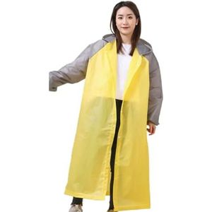 XPJYUA Regenjas, nuttige regenkleding, lichtgewicht regenjas, multifunctionele regenjas met capuchon voor volwassenen (geel)