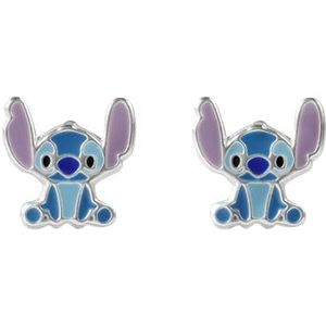 Disney Stitch Womens Sterling zilveren emaille oorknopjes, Sterling zilver